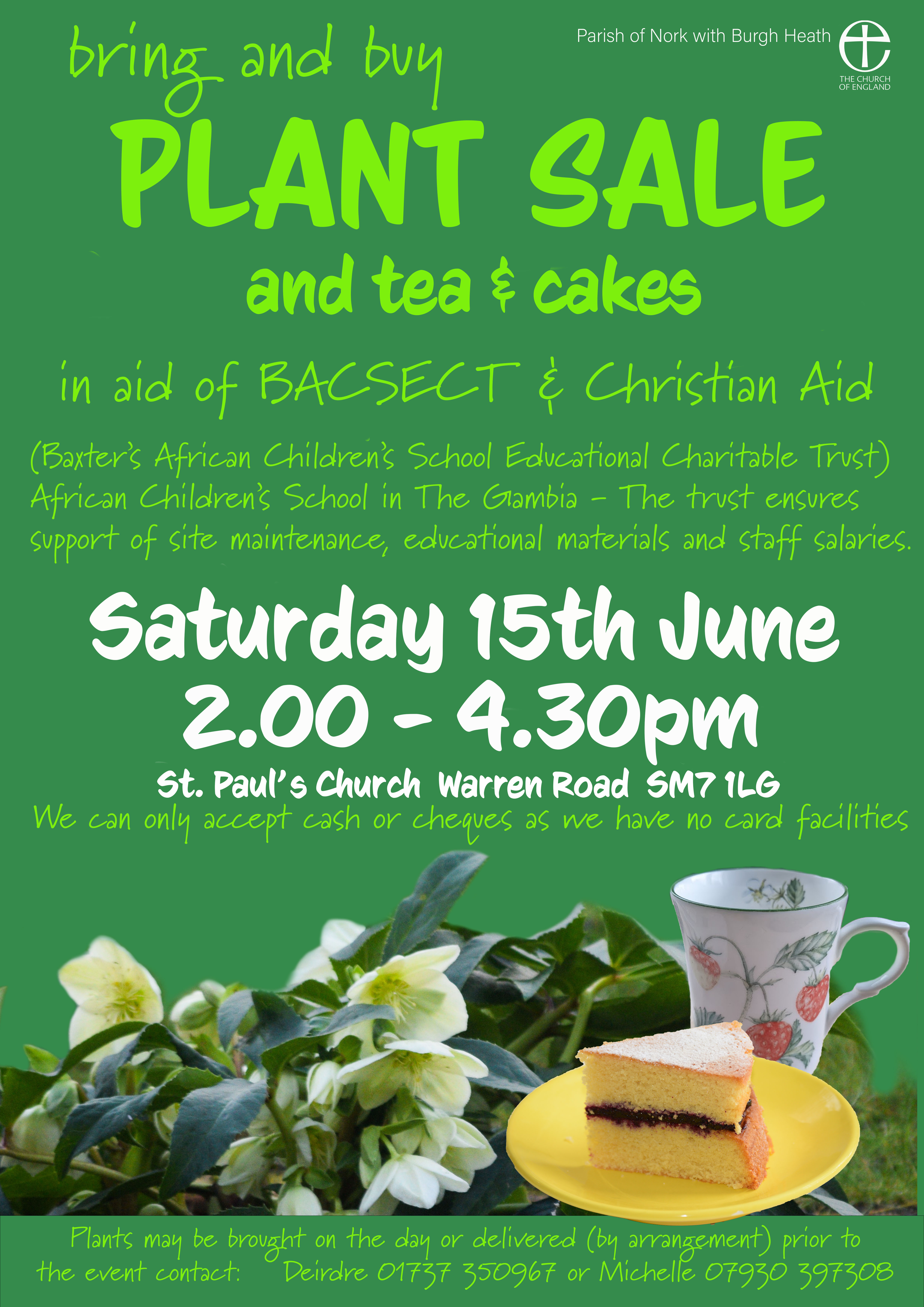 Plant Sale Tea & cakes