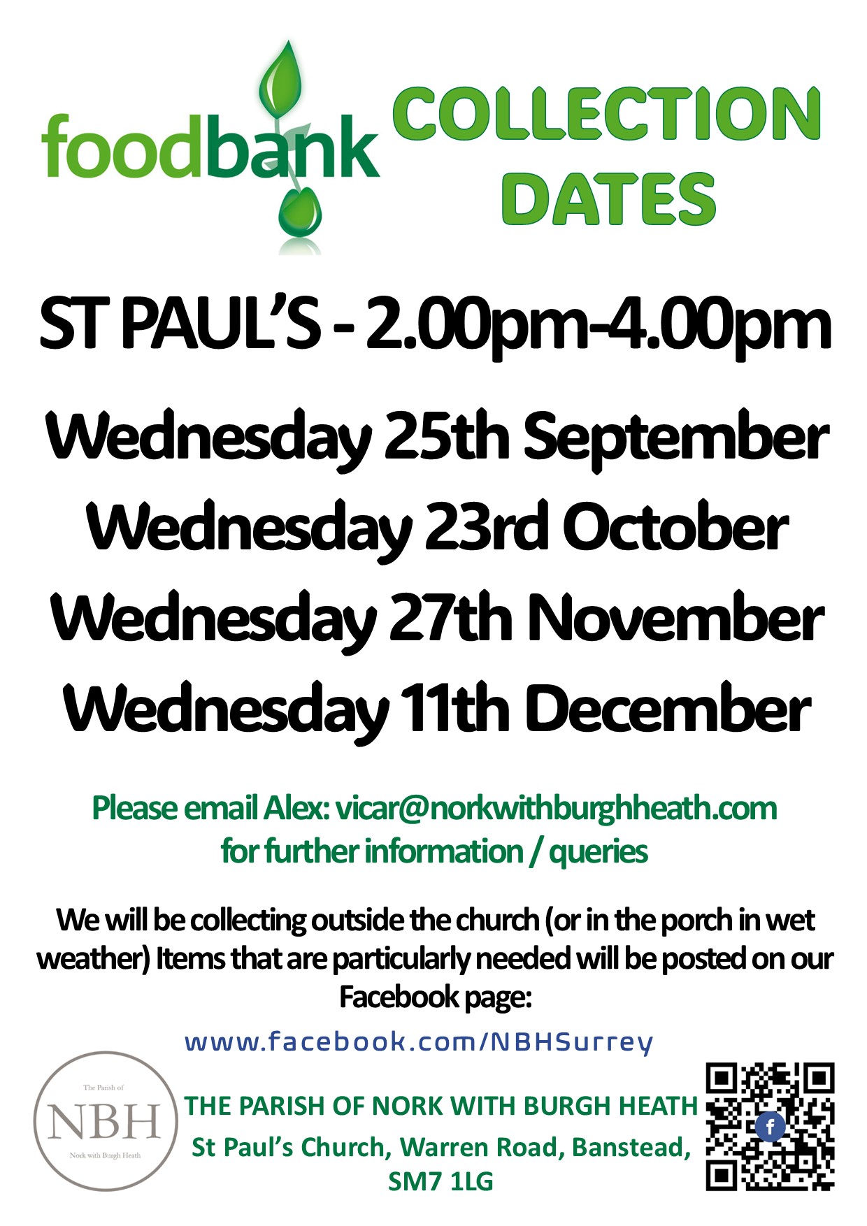 Foodbank Collections September