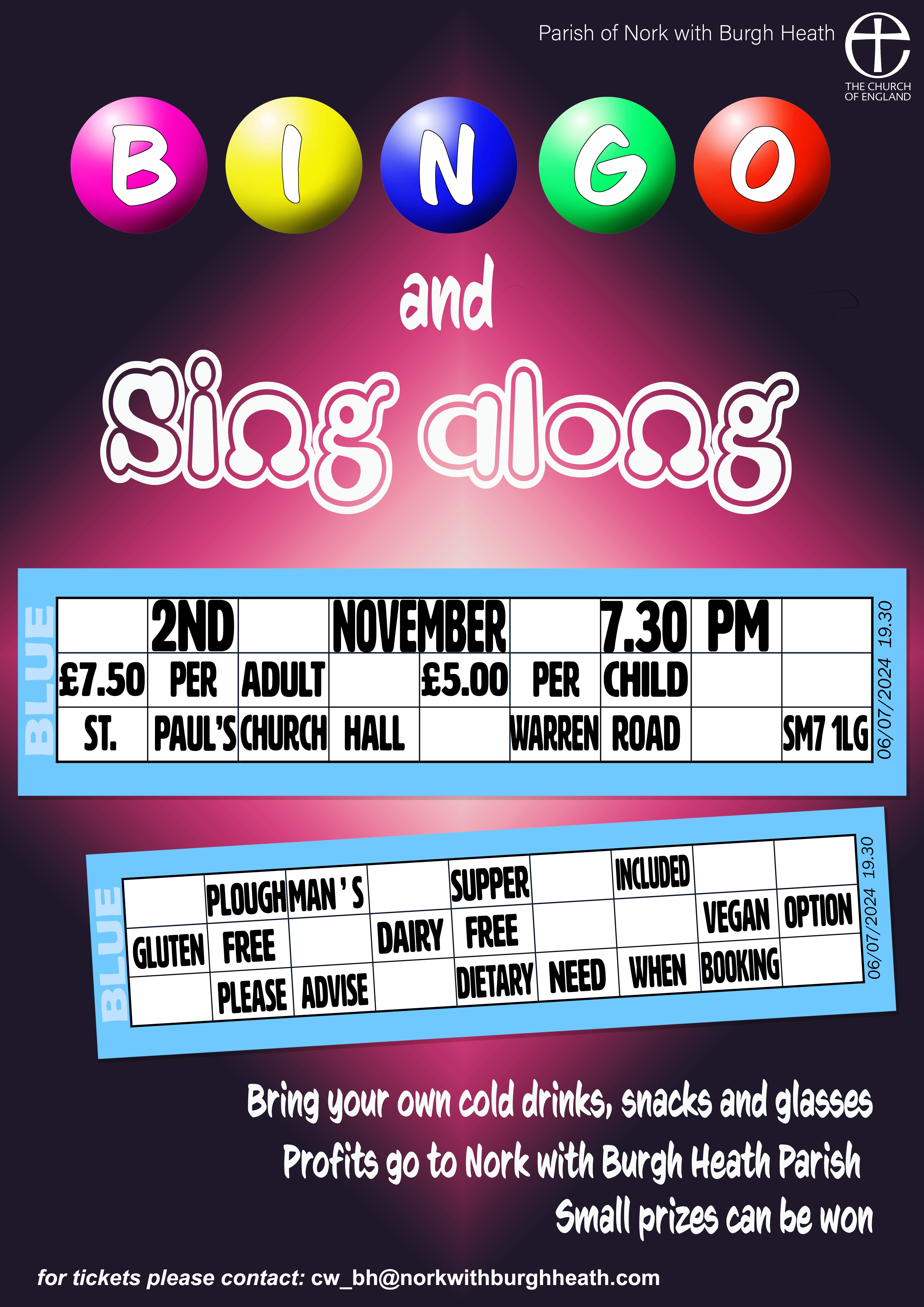 Bingo & sing along poster 2