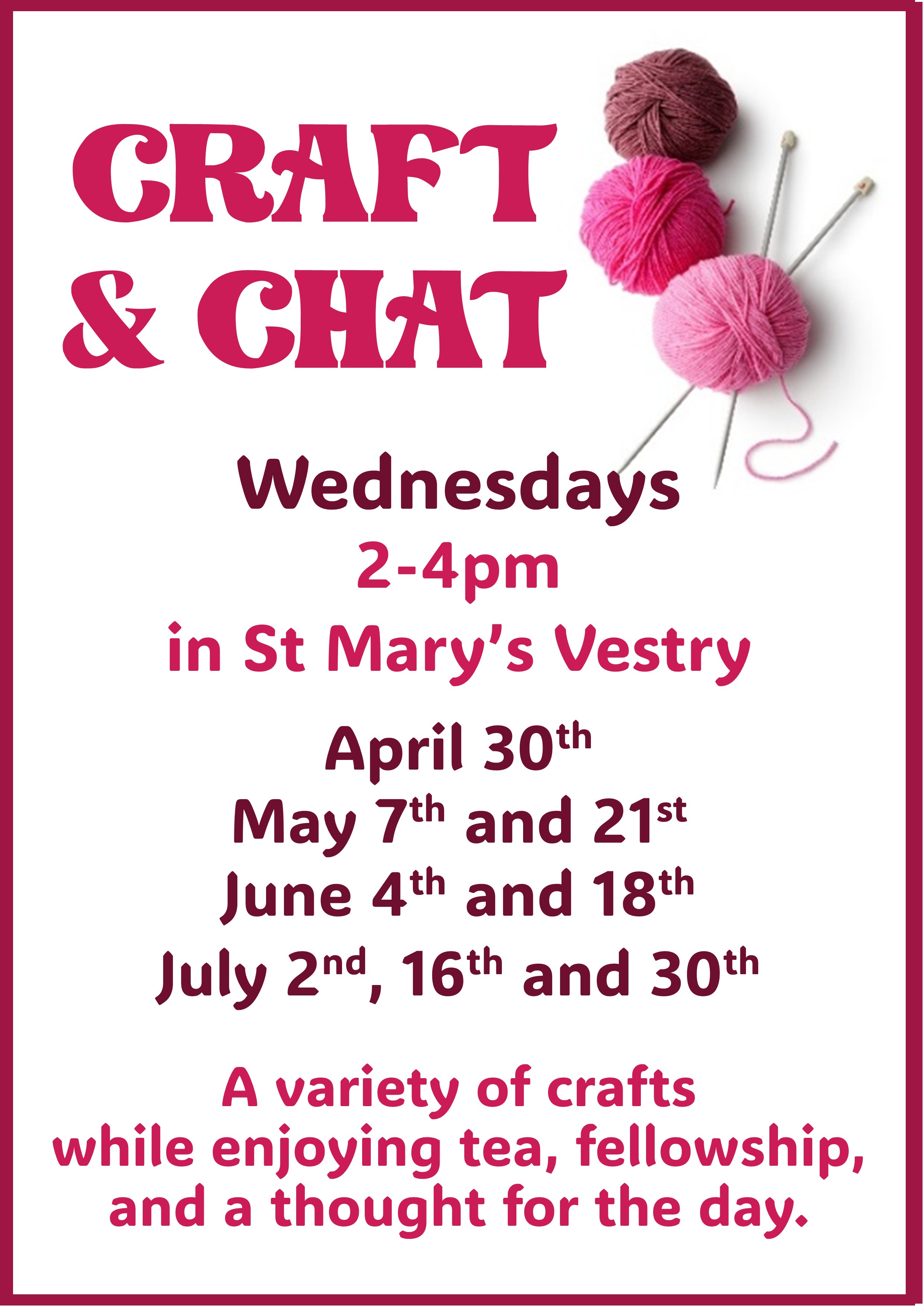 Craft & Chat May-July 2025