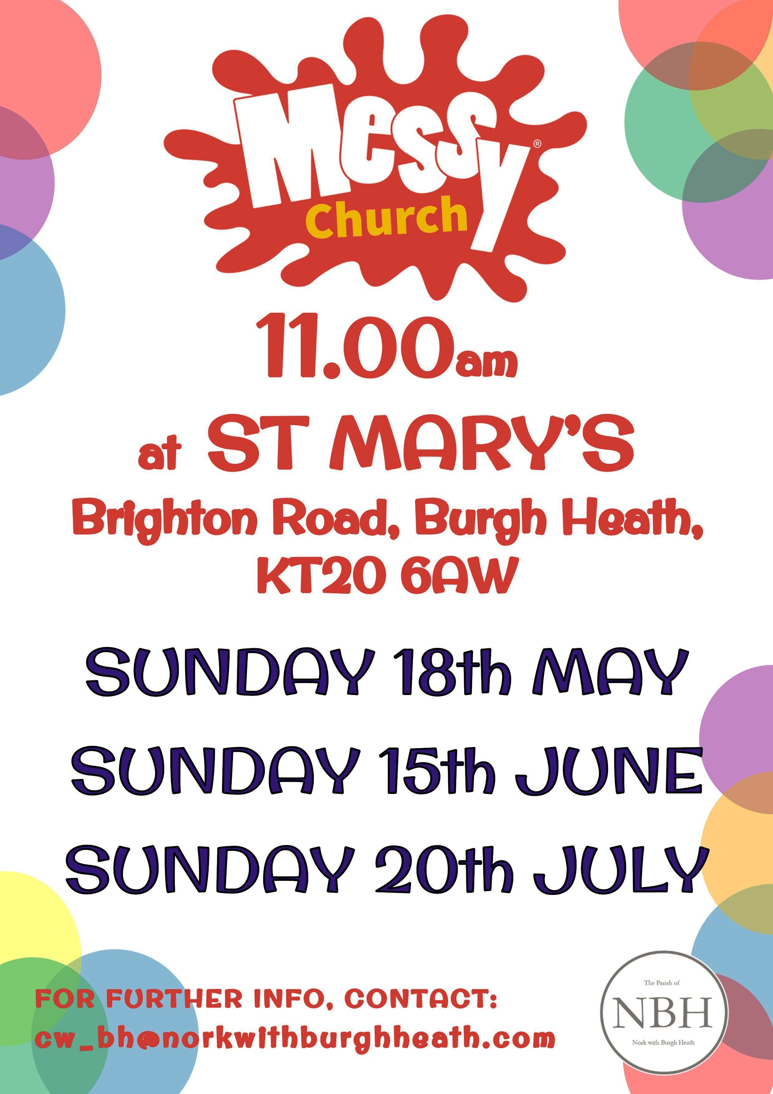 Messy Church May to July 2025
